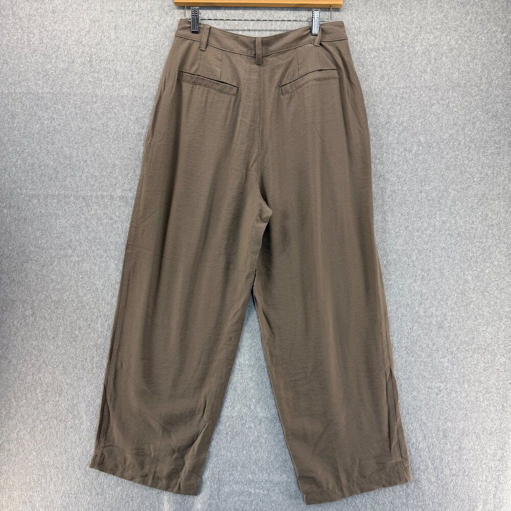 NWT Madewell Womens Size 6 Barroway Wide-Leg Crop Pants Pleated Trousers Tan - Picture 7 of 15